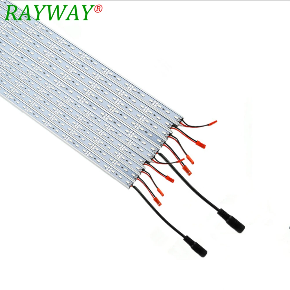 

5pcs*50cm Grow Led Light bar Red:Blue Aquarium Greenhouse Hydroponic LED Chip Plant Growing strip + U Aluminium + DC Connector