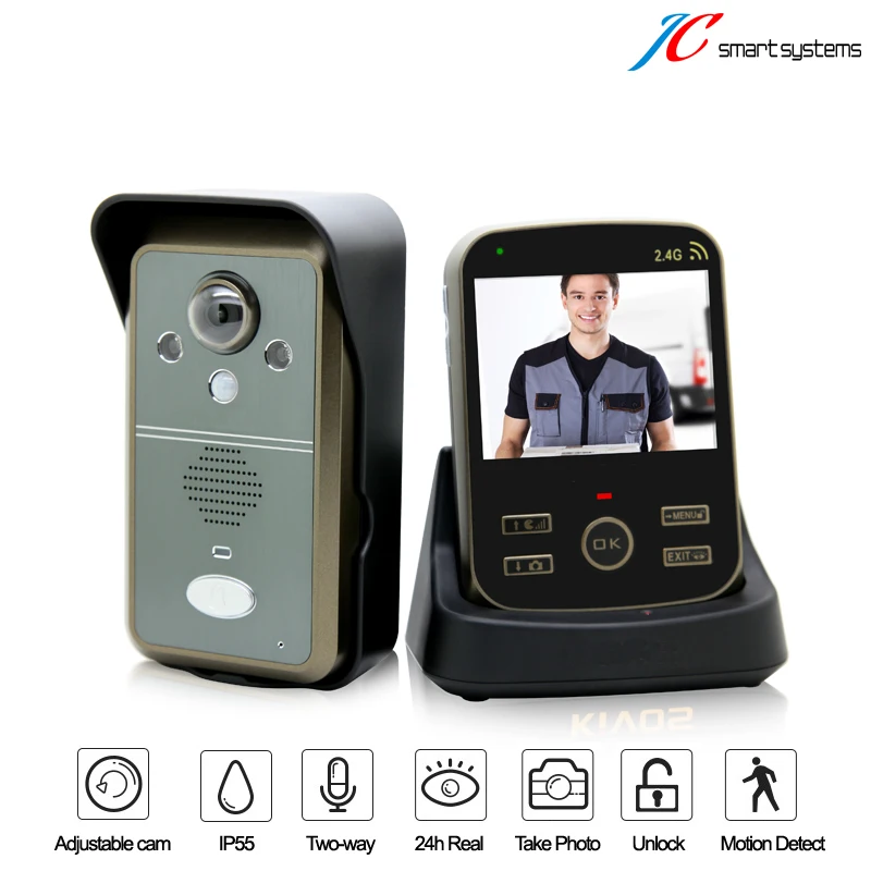 3 5 Inch TFT Wireless font b Door b font Phone Video Doorbell Intercom Home Security