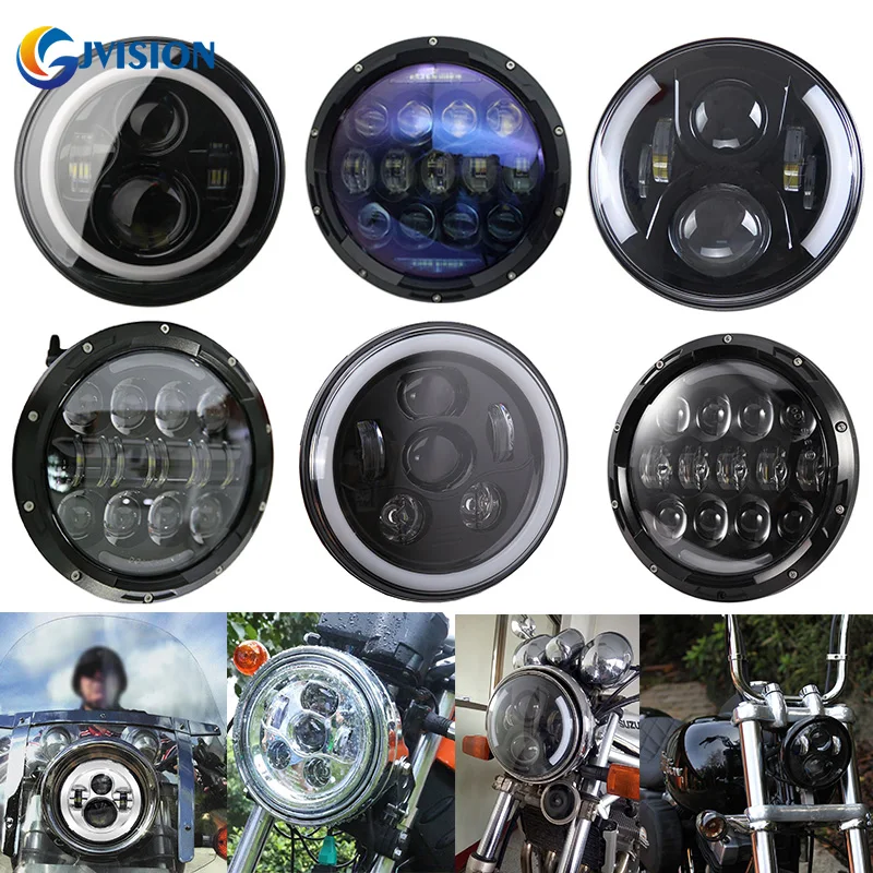 

7 inch led projector headlight motorcycle 7'' cars Running lights Hi/Lo beam H4 LED Headlamp for Lada urban Niva 4x4