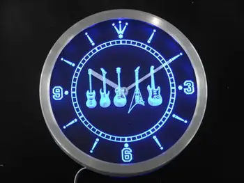 

nc0450 Guitar Weapons Hero Bar Beer Neon Sign LED Wall Clock