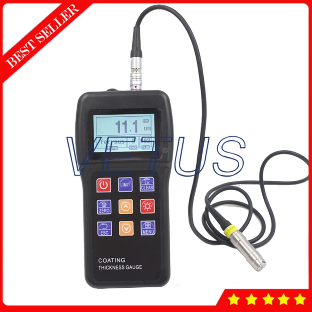 

Digital Coating Thickness Gauge JCT160 Handheld Coating Thickness Tester Meter with F Type Probe
