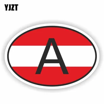 

YJZT 15CM*10CM Personality Car Sticker Funny A AUSTRIA Country Code Reflective Decal PVC 6-0199
