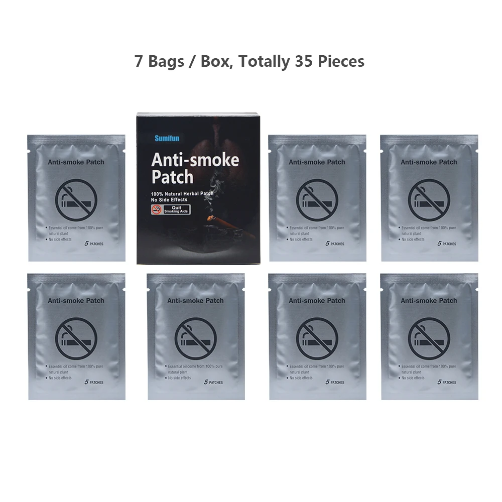 

35Pcs/Box Stop & Quit Smoking Balm Patches Anti Smoke Patches Natural Ingredient Smoking Cessation Plasters Health Therapy Care