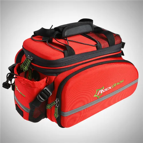 ROCKBROS Trunk Pannier посылка для велосипедного велосипеда задний седельный пакет Сумка Многофункциональная велосипедная задняя Сумка-переноска задний пакет 12l - Цвет: Красный