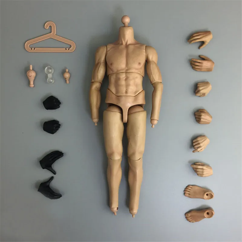 Mnotht 1/6 Scale Male Solider Model Action Figure Body Man Strong Body Yellow skin/Black Skin Body For 12in Action Figures L30 mnotht 1 6 pmc vh 1030 private military solider model with helmet gun jeans coat glasses boots for 12in action figure toy l3