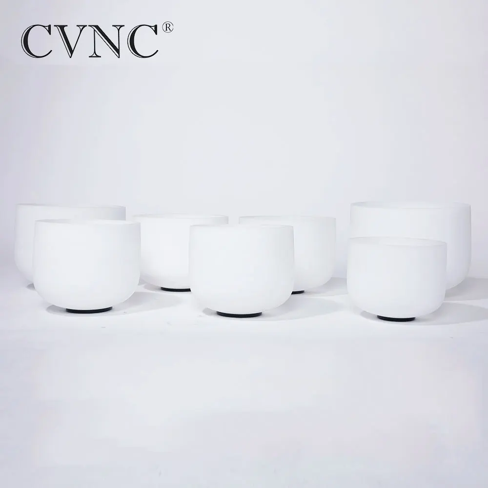 

CVNC 440Hz or 432Hz Powerful 8 "- 10" Chakra Tuned Set of 7PCS Crystal Singing Bowl