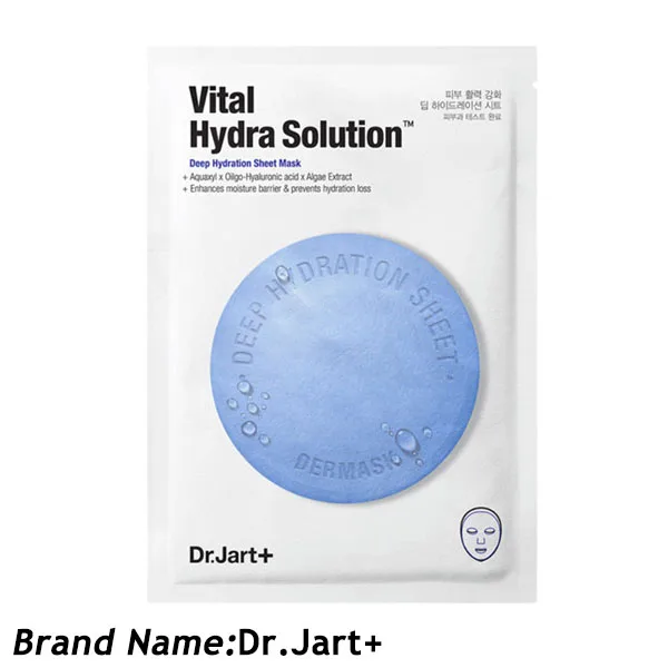 Dr. Jart+ Dermask Водоструйная успокаивающая маска для лица с раствором Hyaluronic Acid маска для лица увлажняющая черная маска с пузырьками - Цвет: Vital Hydra Solution