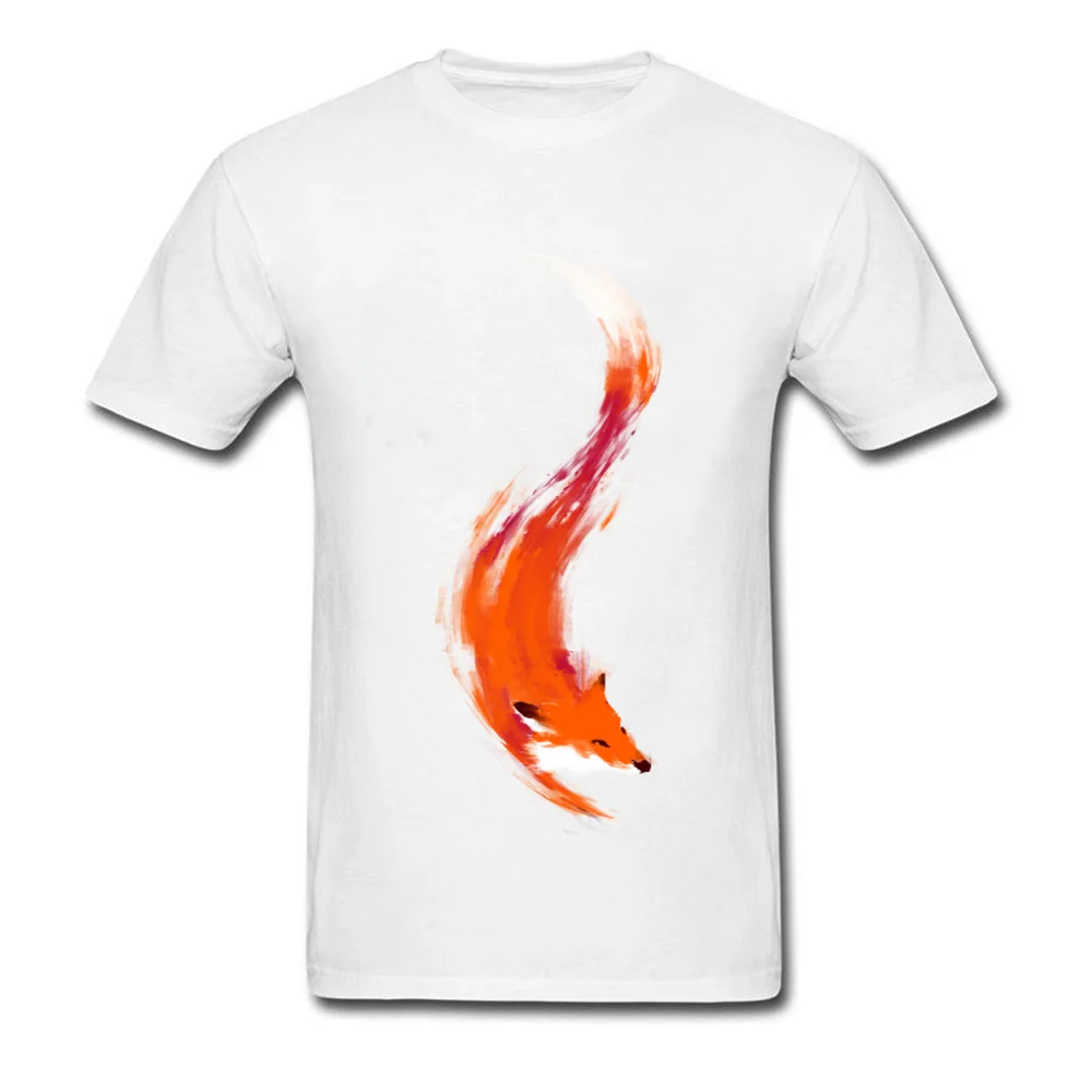Casual The Quick Orange-Red Fox Short Sleeve ostern Day Tops T Shirt On Sale O-Neck Pure Cotton Tee-Shirt Youth Top T-shirts The Quick Orange-Red Fox white