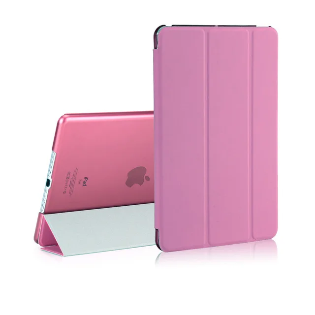 Pink-n9.7 Высокое качество защитный чехол для / iPad 9,7 A1822/A1893/1823/1954 с smart будильника wake/sleep(Пробуждение/спящий режим) Кронштейн смарт-чехол - Цвет: Pink-n9.7