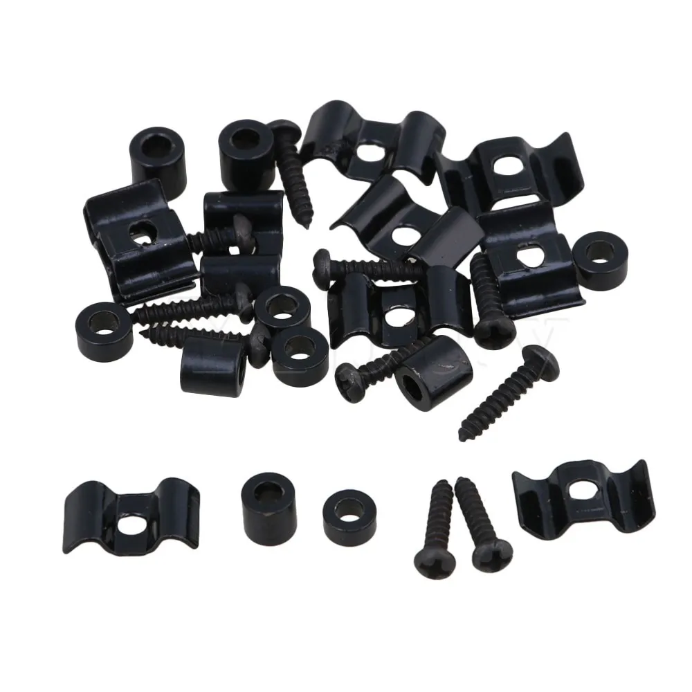 Yibuy Black Zinc Alloy Electric Guitar String Tree Retainer Replacement for | Спорт и развлечения