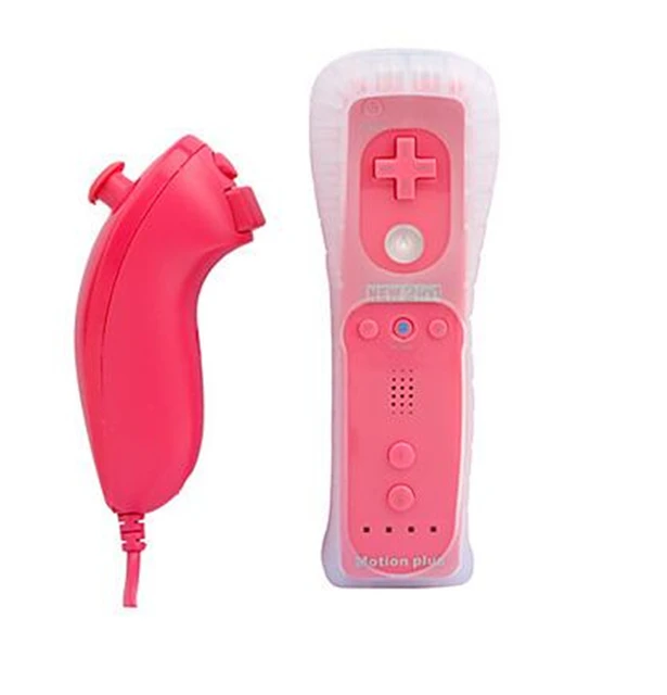 Best Price New Built in Motion Plus Remote Controller + Strap for Nintendo Wii Wii U pink color Best Price New Built in Motion Plus Remote Controller + Strap for Nintendo Wii Wii U pink color