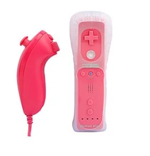 New Built in Motion Plus Remote Controller + Strap for Nintendo Wii Wii U pink color