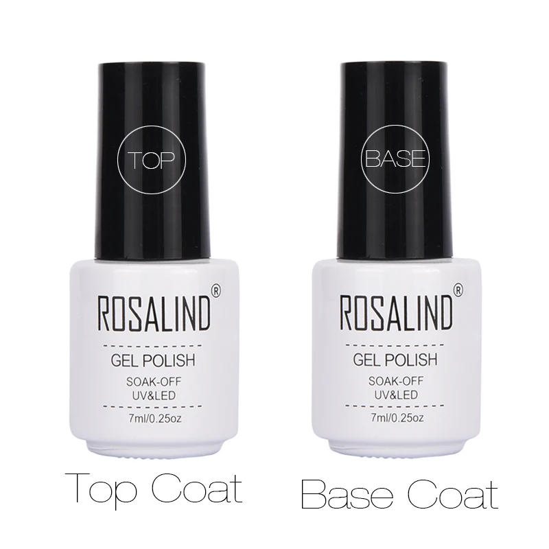 Гель для ногтей ROSALIND 1 S, Гель-лак для ногтей, серия Hybrid Primer с изменением температуры и цвета, ультрафиолетовый, быстросохнущий, для маникюра - Цвет: BASE And TOP