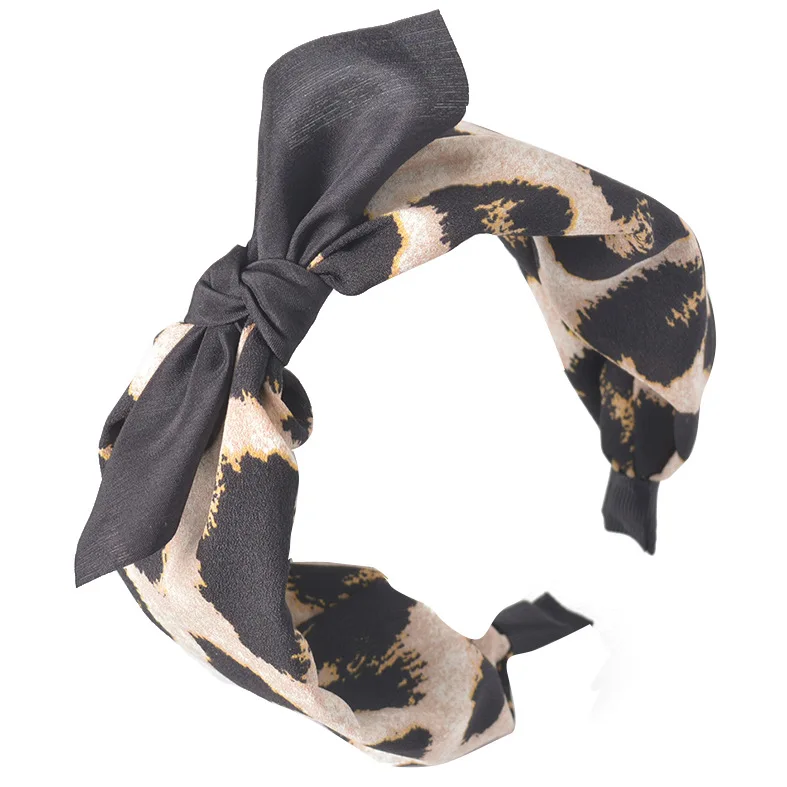2019 New Leopard Hairband Big Size Bowknot Hair Band Headband For Girl Ladies Classic Headwear Accessories |