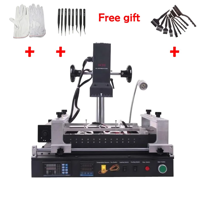 US $830.30 ACHI IR PRO SC Infrared BGA Soldering Rework Station For Motherboard Chip PCB Repair Machine Anti Static Gloves Tweezers Brush