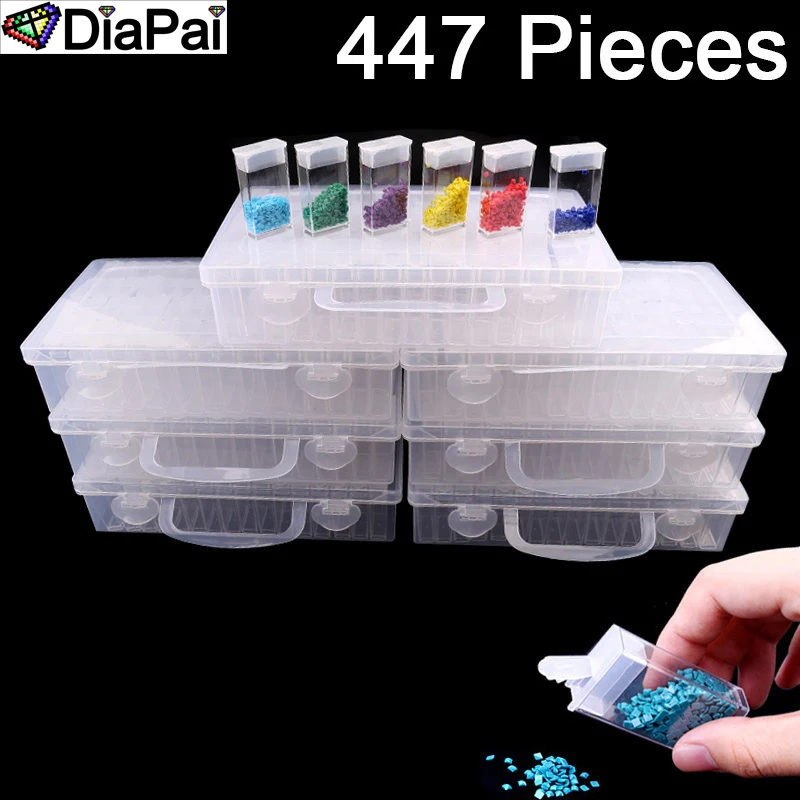 

DIAPAI New Diamond embroidery diamond painting tool! Daimond transparent plastic storage box, jewelry Drill Storage Box Gift