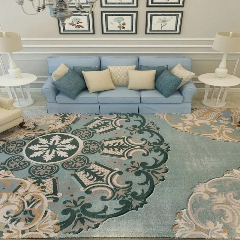 Винтажный машинный тканый цветочный прикроватный ковер, большой размер ковер для гостиной, ретро украшение ковер для журнального столика