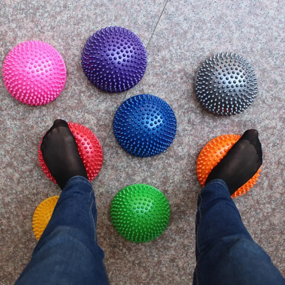 

Random Color Adult Children Yoga Foot Half Round Massage Cushion Intensive Dot Massage Balance Balls Domed Stability Pods Multicolor