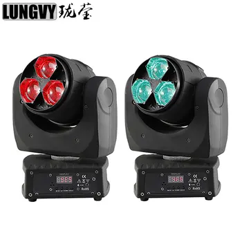 

Free Shipping 2pcs/lot Diamond 3*15W RGBW 4IN1 LED Flower Effect Zoom Beam Light 12/17Channel DMX512 Party Disco Light