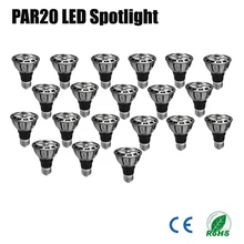 20 шт./лот Par20 dimmable 7 Вт 110 В 230 В 240 В зонтик лампада LED Par20 вел энергии сохранение 80 90Ra 2700 К 3000 К 4000 К 5500 К