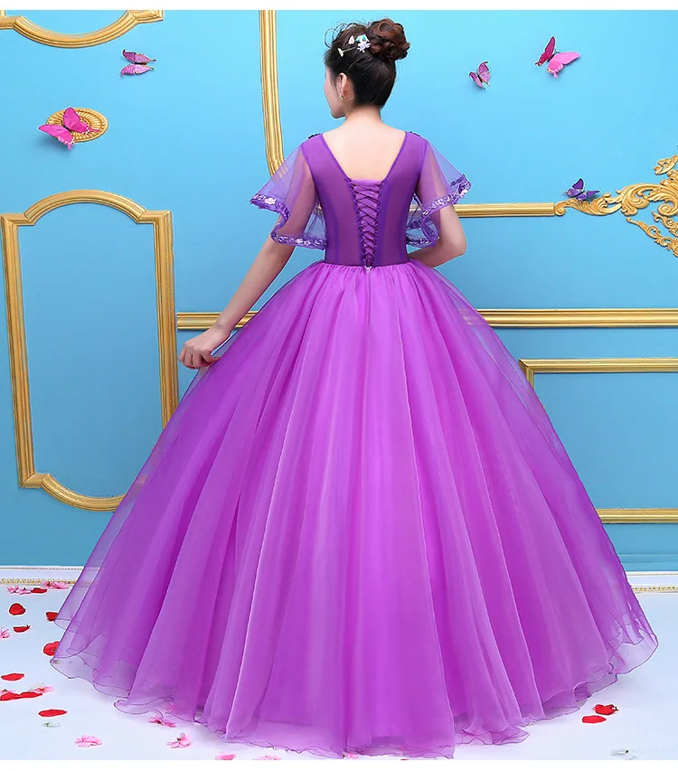 Бальное платье длинные фиолетовые платья для Quinceanera 15 милые пышные лет