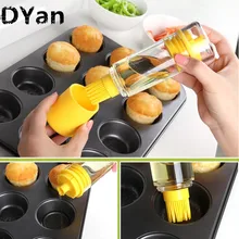 Magic Kitchen Basting Brushes BBQ Bakeware Tools High Temperature Resistant With Oil Bottle Silicone Brushes A145