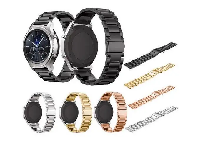 Браслет из нержавеющей стали для Samsung galaxy watch 42 46 active Gear sport S2 S3 Neo Live ремешок pebble time