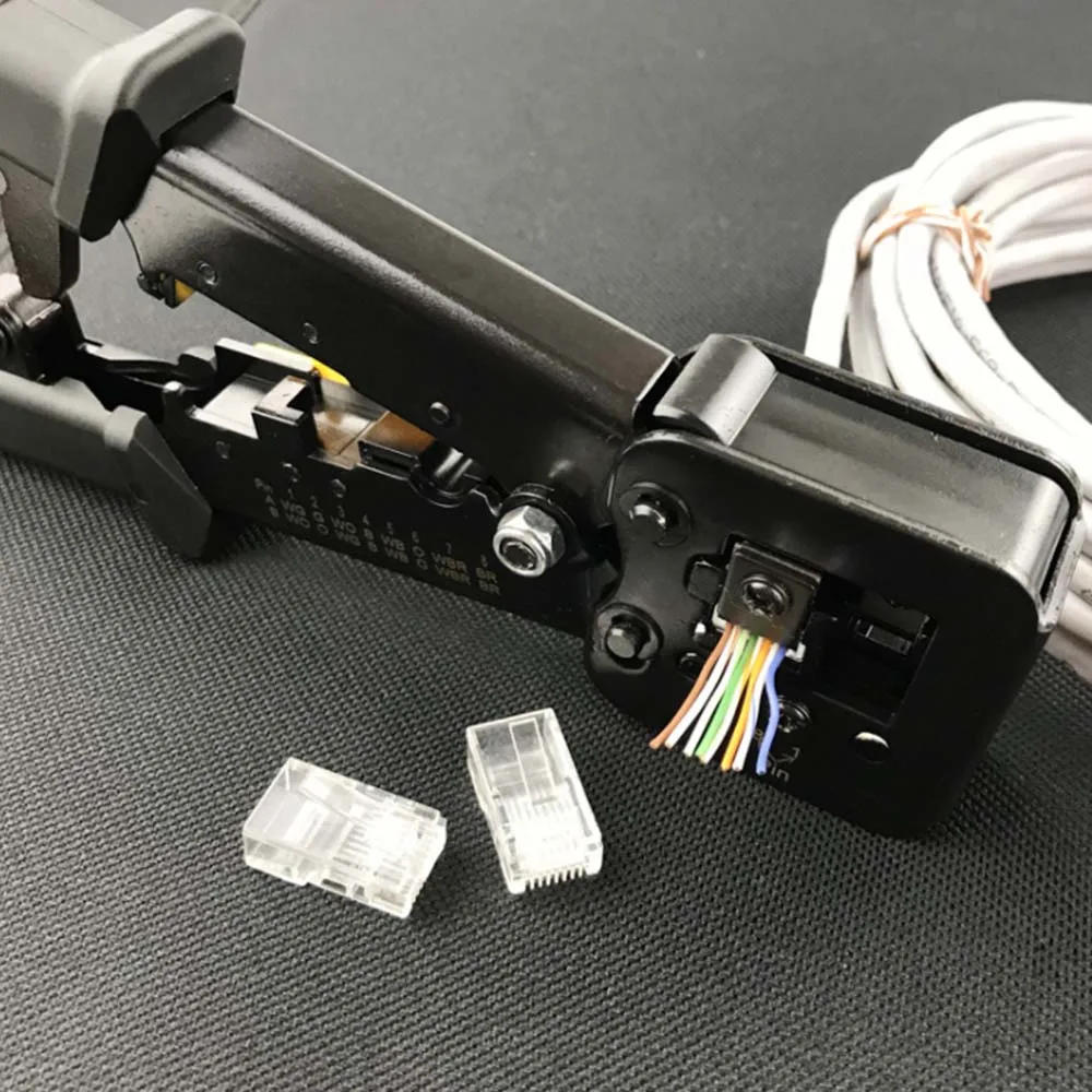 Все черные сетевые плоскогубцы RJ45 RJ11 обжимной инструмент для зачистки кабеля щипцы RJ45 инструменты для Cat5 Cat5e Cat6 разъем кабеля