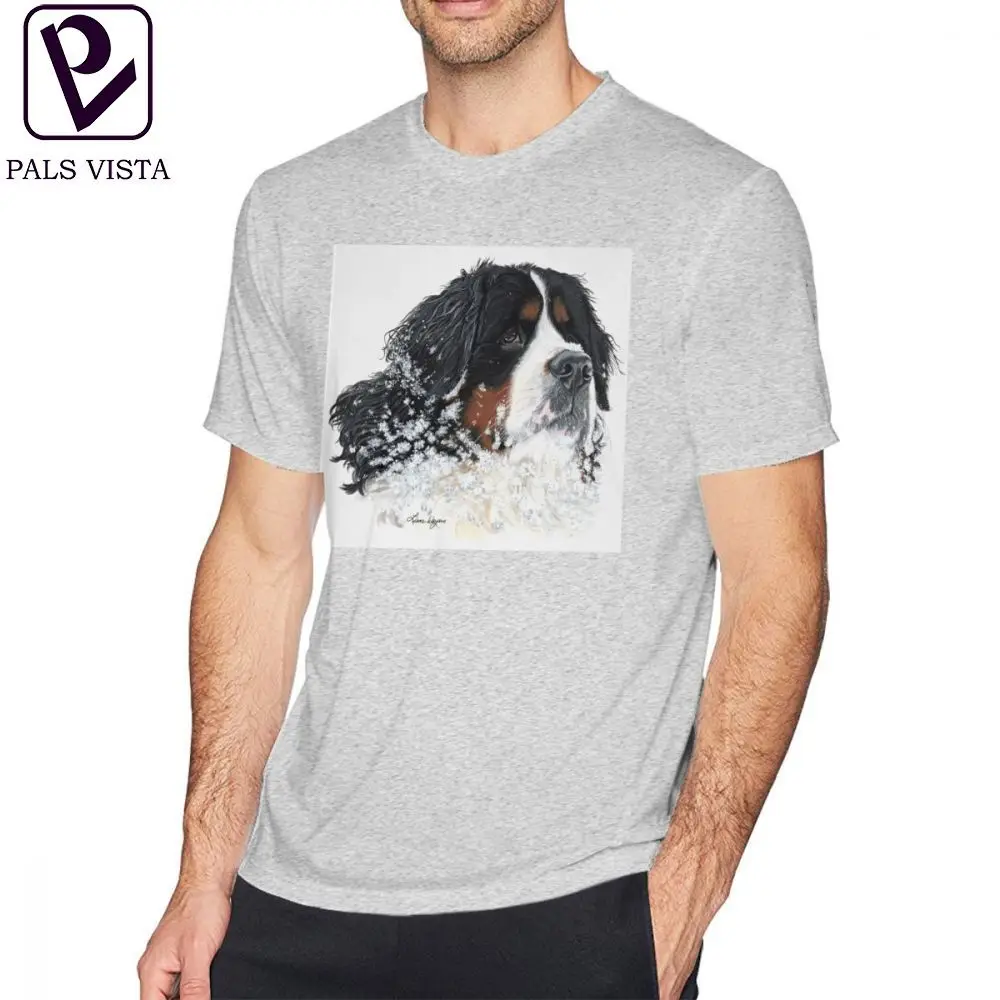 

Bernese Mountain Dog T Shirt Frosty T-Shirt Classic Short Sleeves Tee Shirt Mens Cute Graphic Oversize 100 Percent Cotton Tshirt