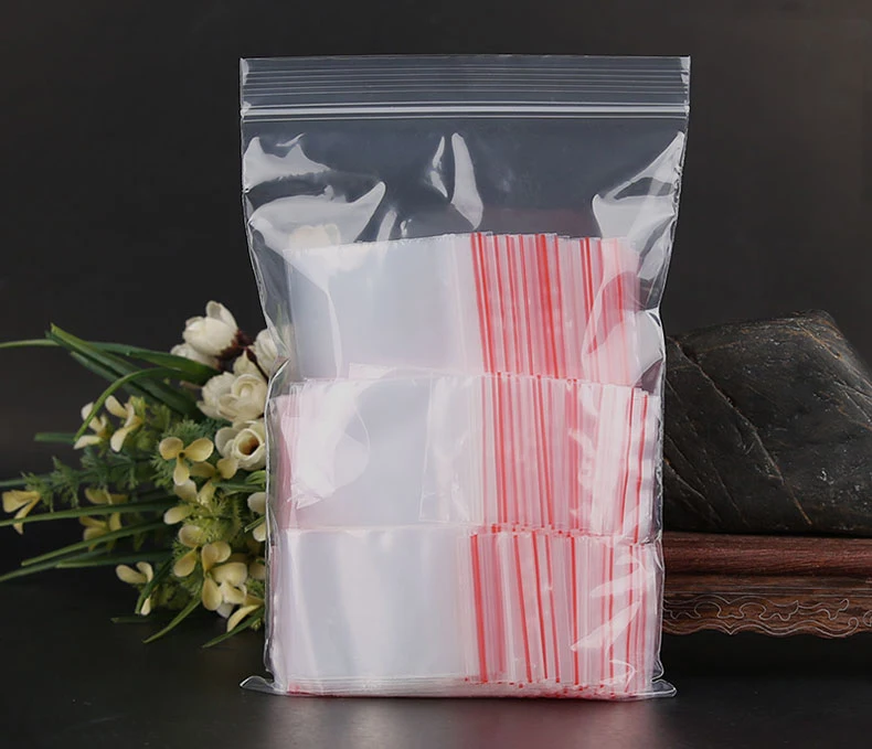 100pcs Transparent PE Zip Lock jewelry Packaging bags4*6cm