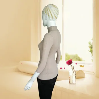 

2019 New Arrivals Women Sweater Knitted Three Quarter Sleeve Turtleneck Cashmere Pullover Winter Sweaters Sweter Mujer Pullovers