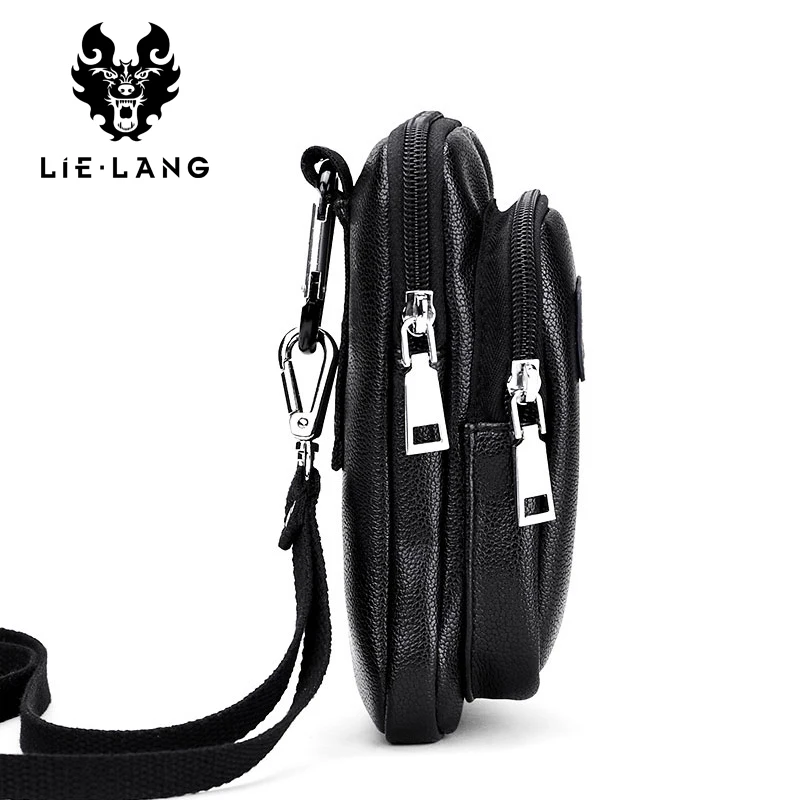 LIELANG العلامة التجارية الخصر حزم أزياء والجلود الخصر الهاتف المحمول أكياس حزمة مراوح السجائر النقي حقيبة للحمل عالية الجودة الرجال أكياس