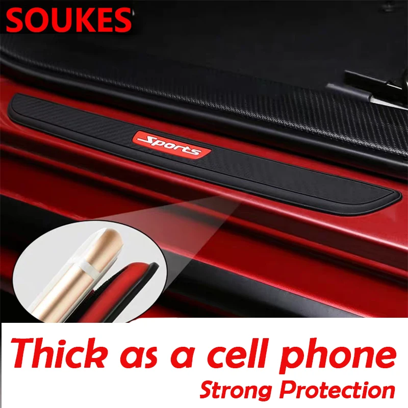 

4x4 Sport Car Door Threshold Guard Sill Plate Sticker For Hyundai Solaris Tucson 2016 I30 IX35 I20 Accent Santa Fe Citroen C4 C5