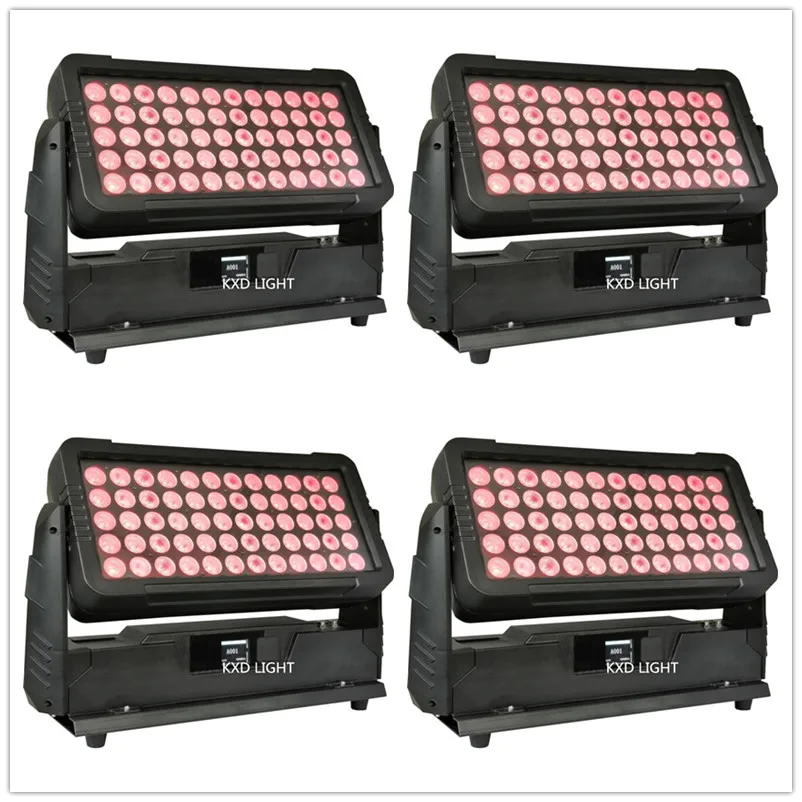 

4PCS/Lot Outdoor project wall wash city color light led new arrive 60x10w rgbw 4in1 quad wash led flood building wash lighting