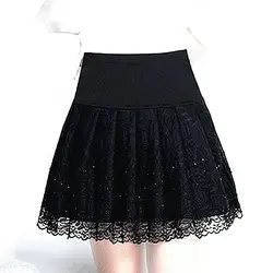 2018 летние Лидер продаж кружевная юбка с сеткой длиной до половины юбка плиссированная Жаккардовая юбка-Тюльпан женский