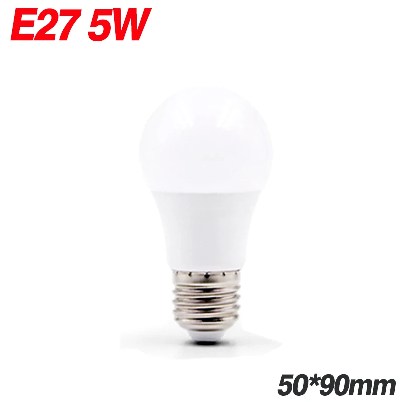 KARWEN Ampoule светодиодный светильник E27 E14 3 Вт 5 Вт 7 Вт 9 Вт 12 Вт 15 Вт 18 Вт Smart IC светодиодный светильник Холодный белый лампада Bombilla лампа - Испускаемый цвет: E27 5W 220V