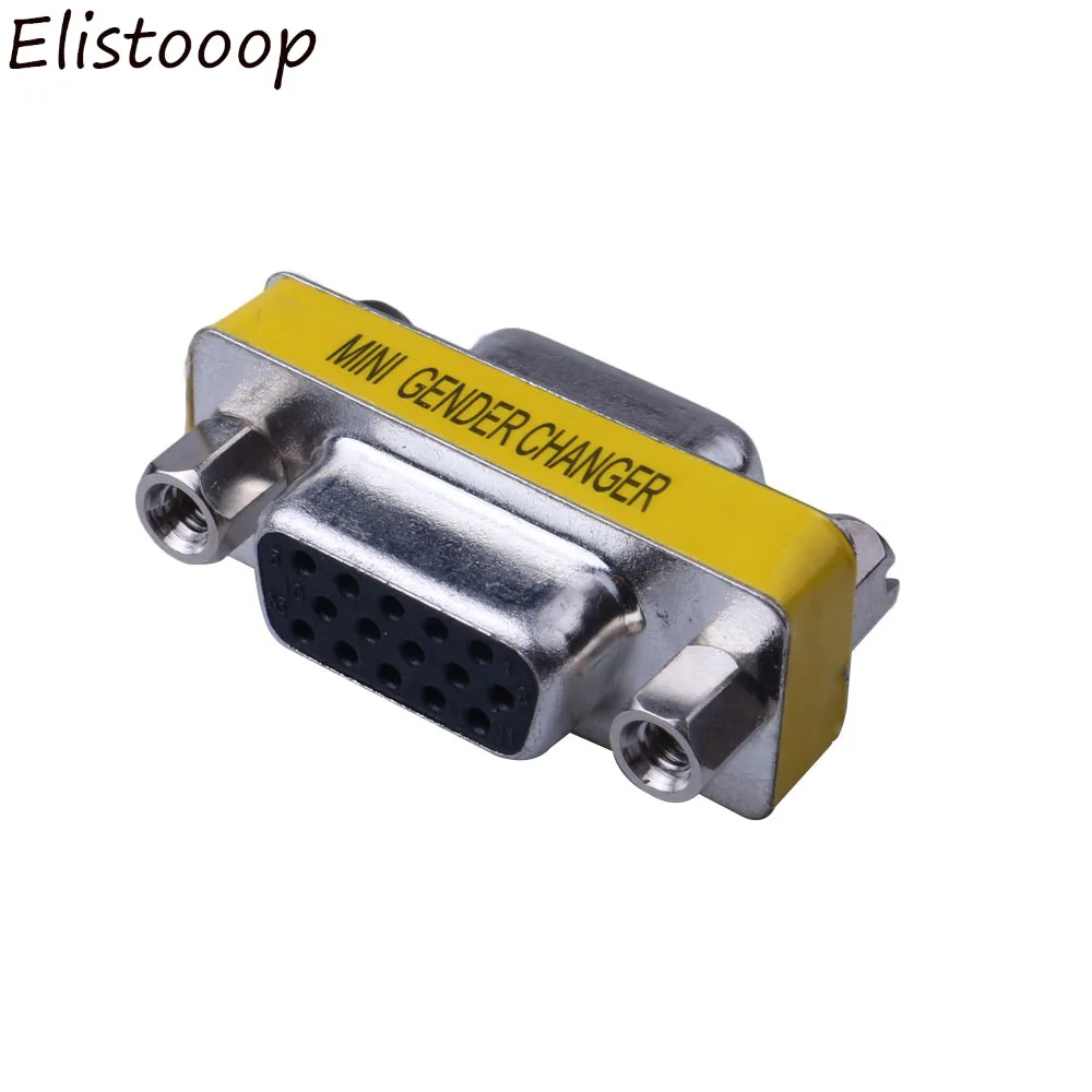 Elistooop 3pcs 15 Pin Dsub Vga Female To Female Gender Changer Adapter