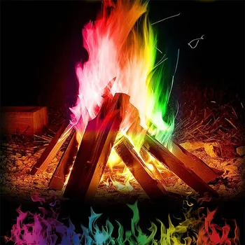 

Magic Fire Mystical Magic Tricks Colorful Flames Powder Bonfire Sachet Magicians Pyrotechnics Classic Toy Camping Survival Tools