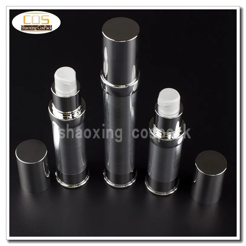 Airless para Creme Prata Garrafa Bomba Vazio Plástico Airless 15 ml 50 Pcs Za218-15ml 1 High Quality Beleza e saúde