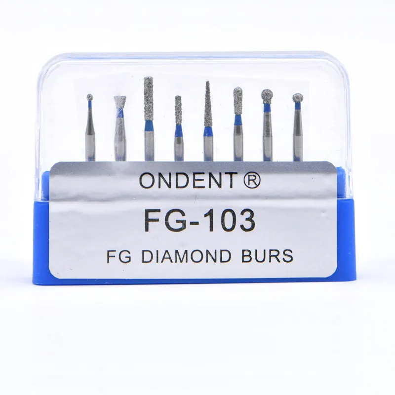 50Pcs Diamond Burs Drill Set Carborundum Burr FG Diamond Burs Red