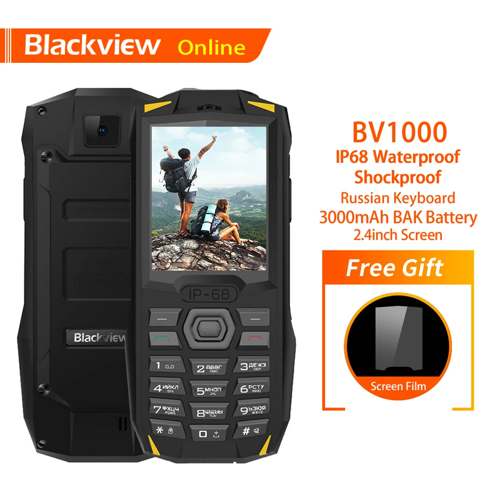 Blackview оригинальная русская клавиатура BV1000 2 4 &quotпрочный мобильный телефон IP68