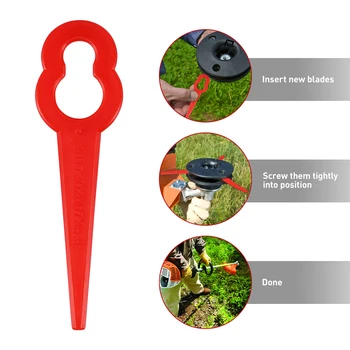 

50pcs Practical Trimmer Blade Replacement Grass Trimmer Blades Fast Switchblades Electric Mower Blades