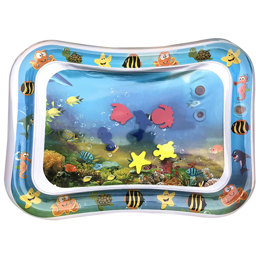 Tummy Time Inflatable Water Mat For Infants and Toddlers, Perfect Fun time Play Activity Center, Baby Developmental Toys