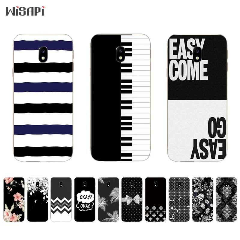 

TPU Cases for Samsung Galaxy S8 / S8 Plus Phone Case for Galaxy J3 J5 J7 2017 Shell for J3 Prime Cover Black & White Pattern