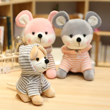 

25cm/33cm Kawaii Mouse Plush Toys Stuffed Animal Wear Clothes Mouse Toys for Children Soft Doll Home Decor Lover Birthday Gift