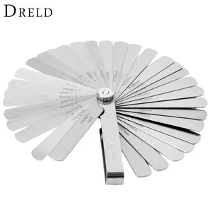 DRELD 32 лезвия щупа датчик углеродистой стали метрический имперский 0,02-1,00 мм зазор наполнителя набор для настройки толщины Gage измерительные инструменты - изображение