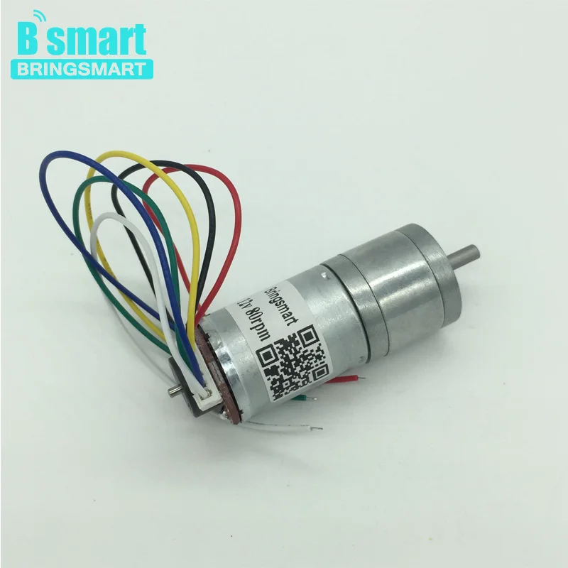 

Bringsmart JGA25-371 12V Gear Motor Reversible With Encoding disk High Torque Shaft length 10mm Shaft diameter 3mm For DIY Car