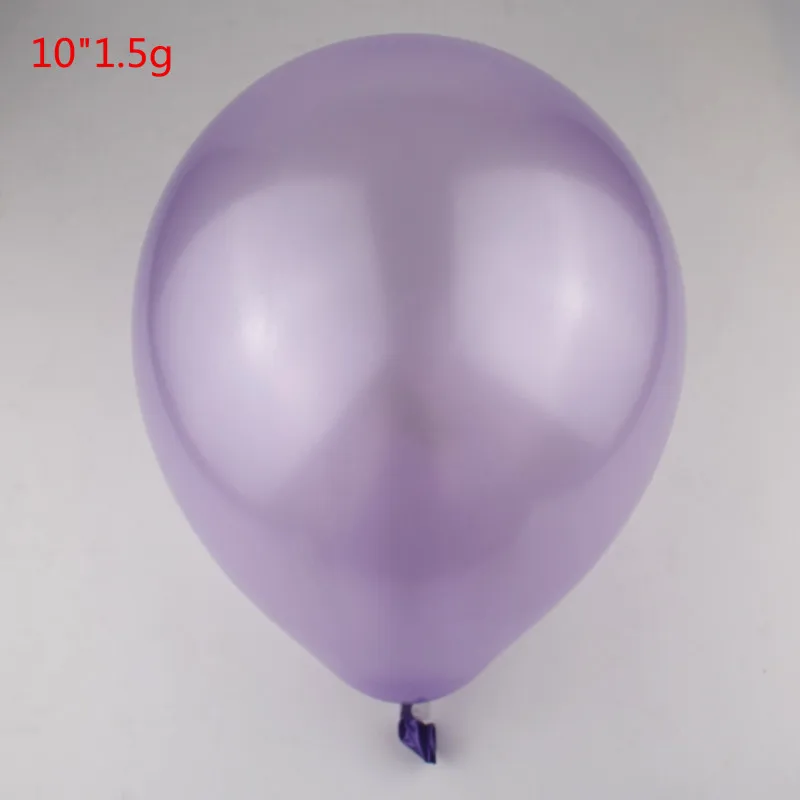 100 шт 1" 1,5 г черные золотые латексные шары, гелий воздушные жемчужные шары, свадебные украшения для дня рождения, детские игрушки для взрослых - Цвет: Light Purple