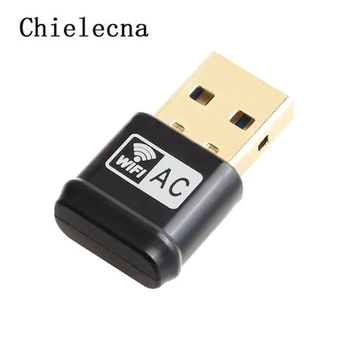 

Chielecna 2.4G 5GHz Dual Band Wireless Wifi Adapter AC Dual USB 600Mbps Wireless Wi Fi 802.11a/b/g/n Adapter Wi-Fi Network Card