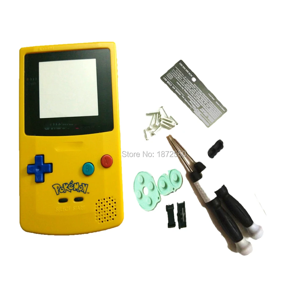 Мульти-версия подходит для GBCGameboy цвет ограниченная версия прозрачный желтый и синяя ракушка корпус GBO DMG GBP цвет заранее карман